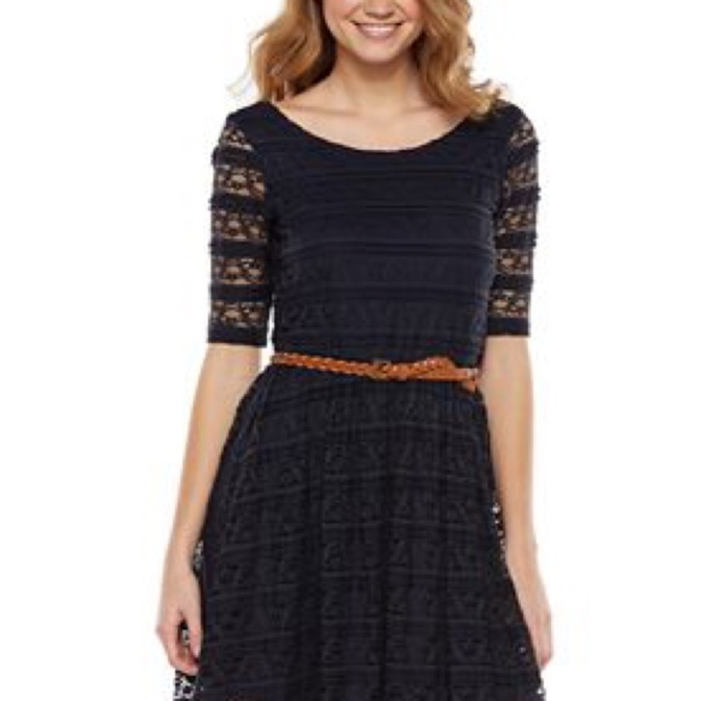 Rewind navy blue lace dress